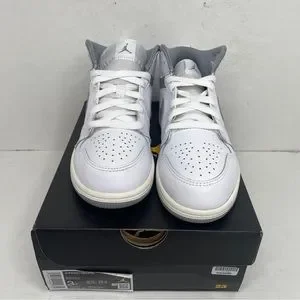 640734-135] Preschool Air Jordan RETRO 1 MID (PS)  Nike Air Jordan 1 Retro Mid PS “Neutral Grey” 2023 main image 2
